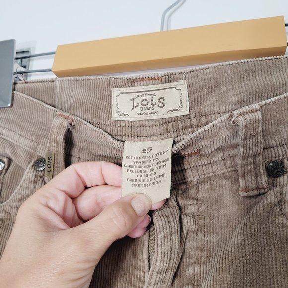 3  for $30 Lois Jeans Corduroy Bootcut Pants Stretch Blend Womens 29 - Picture 7 of 13